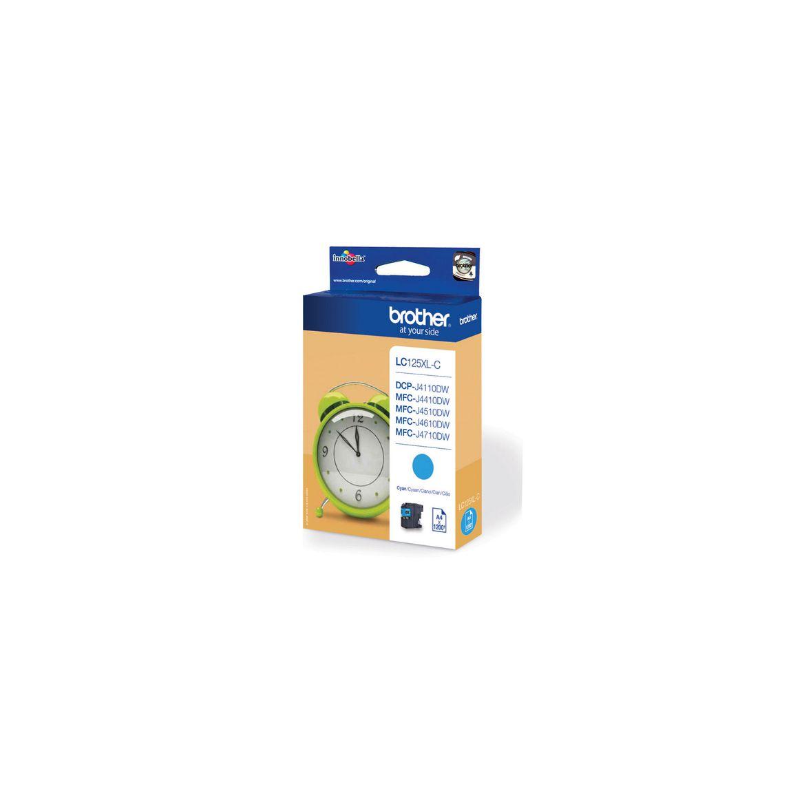 Ink cartridge BROTHER LC125XLC cyan