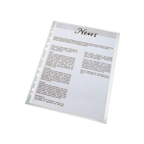 Plastic pocket ESSELTE A4 embossed 0,11mm100/pc
