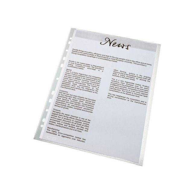 Plastic pocket ESSELTE A4 embossed 0,11mm100/pc