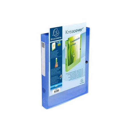 Box folder EXACOMPTA A4 PP transp blue