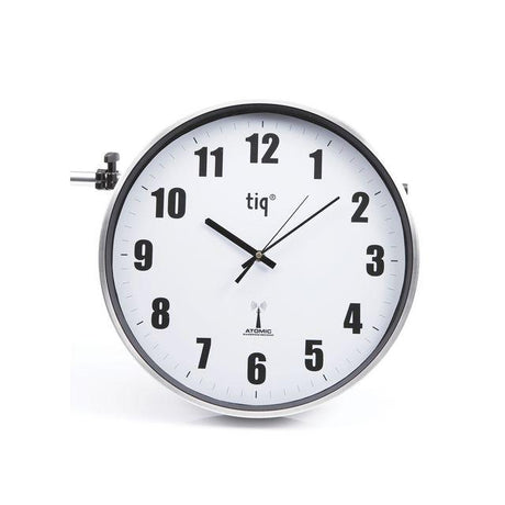 Wall clock TIQ radio controlled Ø38cm silver