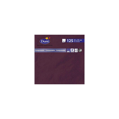 Napkin 3-ply 33x33cm Dark purple 125/pack