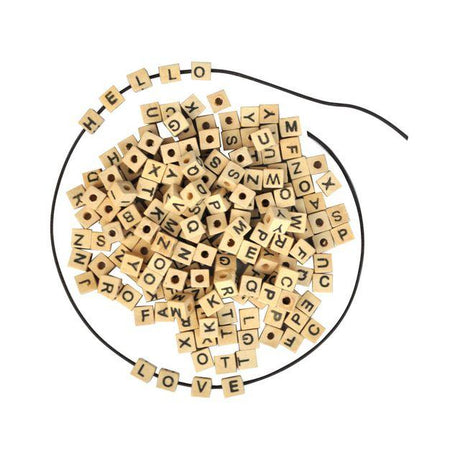 Wooden beads letters 300/pack