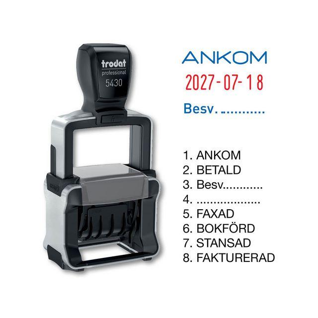 Stamp TRODAT 5430/L Dat with standard text