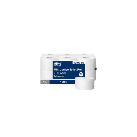 Toilet paper TORK Adv T2 2-ply 12/pack