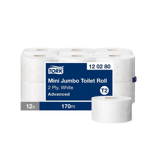 Toilet paper TORK Adv T2 2-ply 12/pack