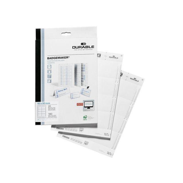 Labels DURABLE name tag 60x90 20/pc