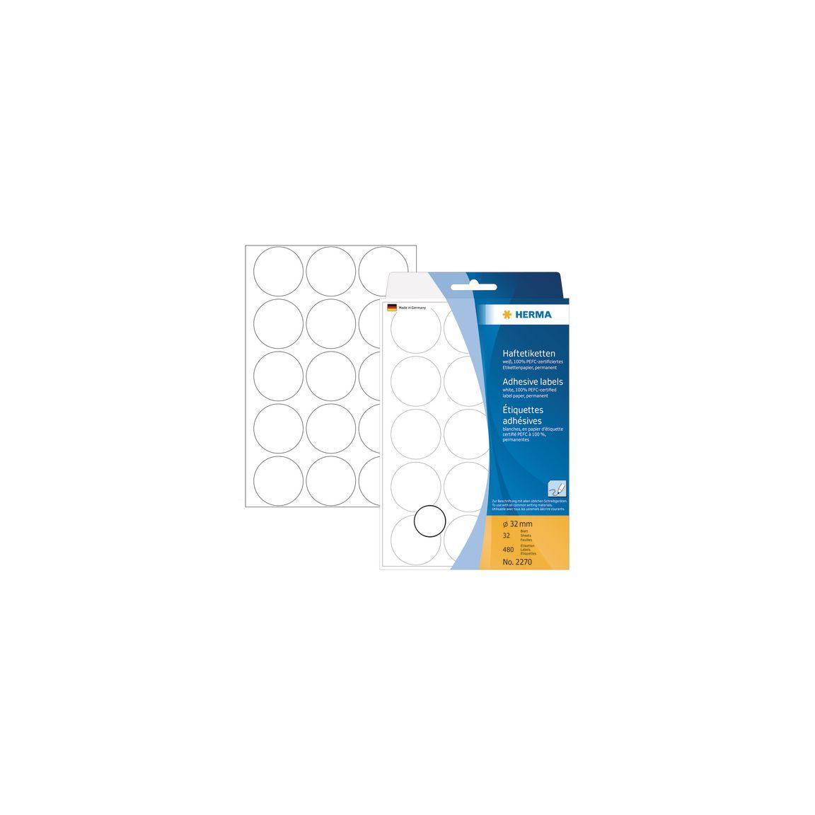 Label HERMA Allround 32mm white 480/pc