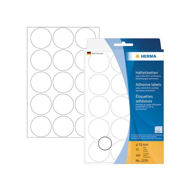 Label HERMA Allround 32mm white 480/pc