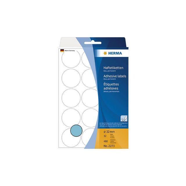 Label HERMA Allround 32mm blue 480/pack