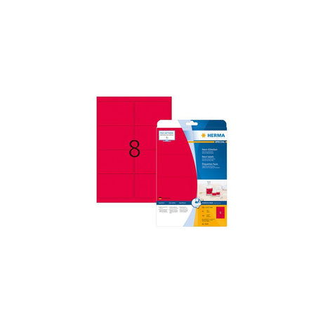 HERMA label 99.1x67.7mm neon red 160/pc