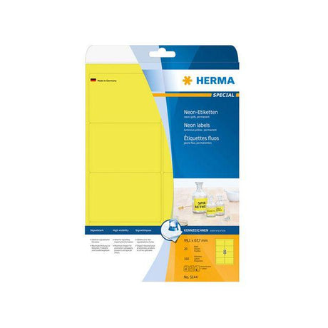 Label HERMA 99,1x67,7mm neon yellow160/fp