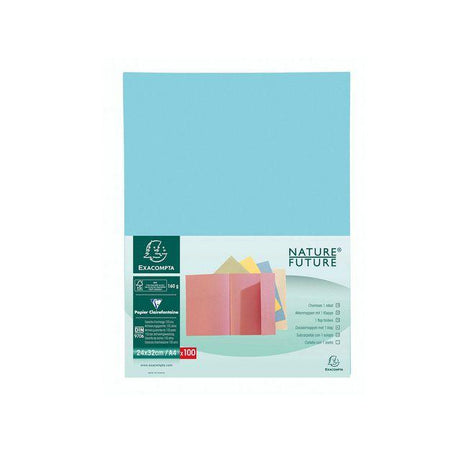Folder EXACOMPTA 1 flap 160g blue 100/pc