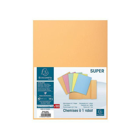 EXACOMPTA 1 flap folder 160g peach 100/pc