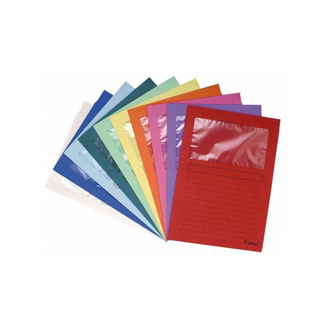 Folder with window EXACOMPTA black 10/pc