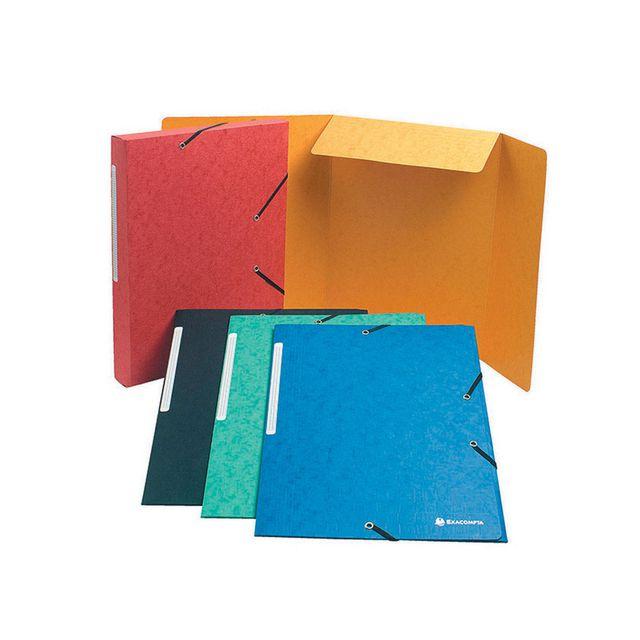 Rubber band folder 3 flap A4 600g sorted