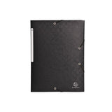 Rubber band folder 3-flap A4 600g black