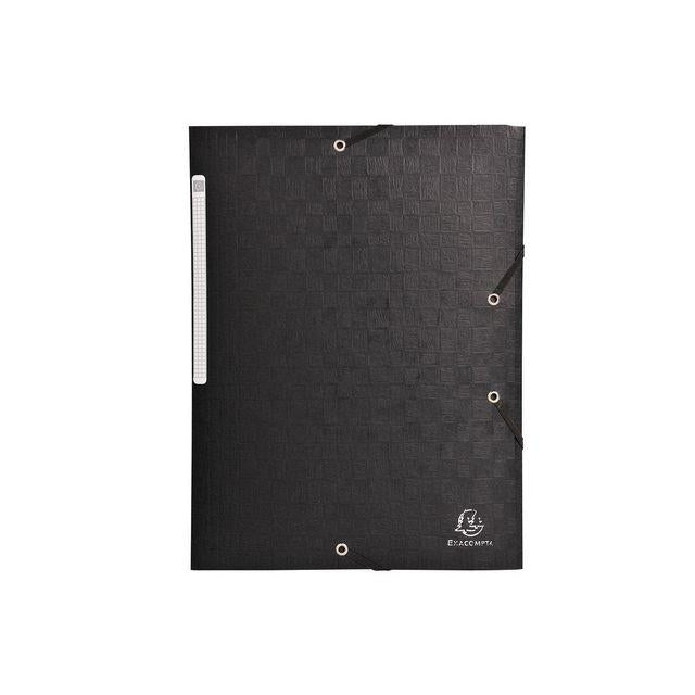 Rubber band folder 3-flap A4 600g black