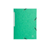 Rubber band folder 3 flap A4 600g green