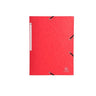 Rubber band folder 3 flap A4 600g red