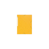 Rubber band folder 3 flap A4 600g yellow