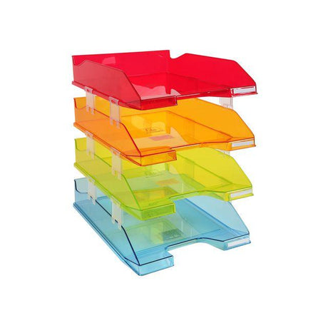 Letterbox set EXACOMPTA combo clear 4/pc