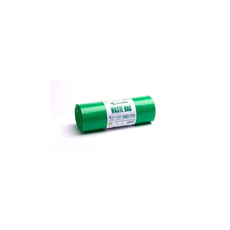 Plastic bag PE 240L 45my green 10/rl
