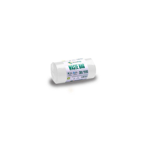 Wastepaper basket bag HDPE 30L11my white 100/rl