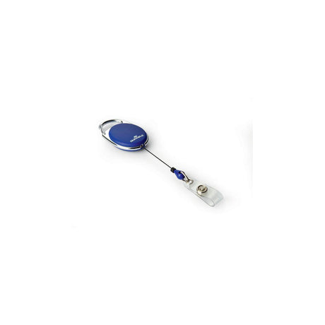 Card holder DURABLE yoyo blue w.button10/pack