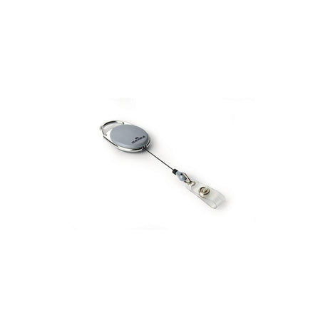 Card holder DURABLE yoyo grey with button10/pc