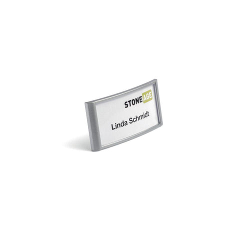 Nameplate DURABLE needle/clamp.74x34mm 10/pc