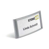 Nameplate DURABLE needle/clamp.74x34mm 10/pc