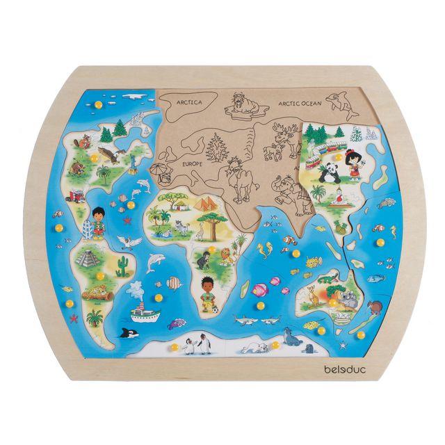 Knob puzzle A world 34 x 42 cm