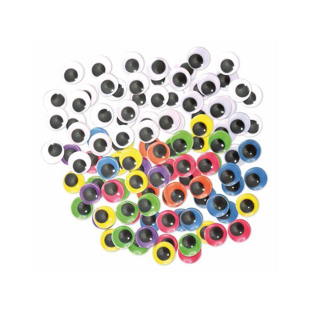 Plastic eyes mixed colours 300/pack