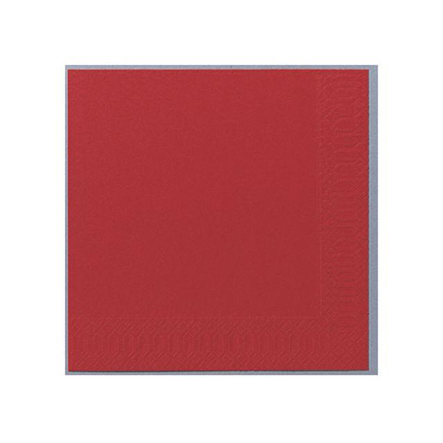 Napkin 3-ply 24x24cm red 250/pack