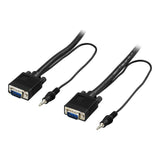 Cable DELTACO monitor VGA+3,5mm 3m