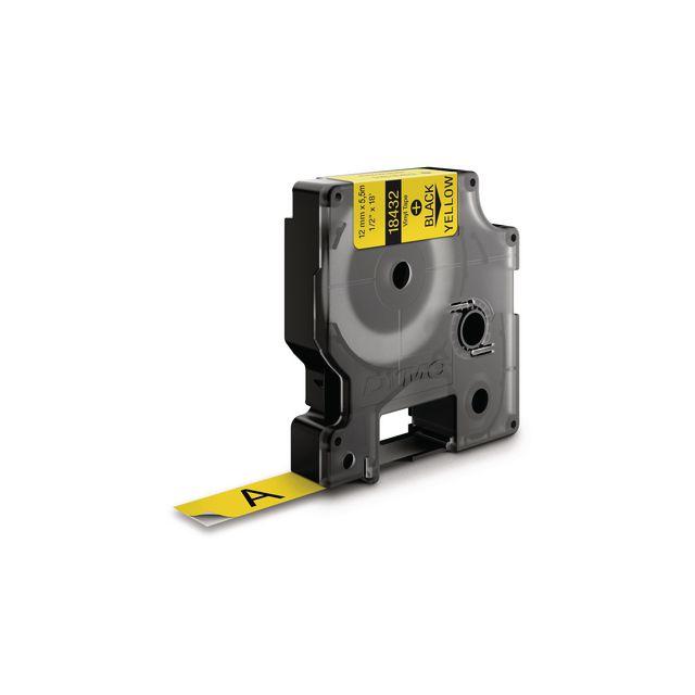 Tape Rhino vinyl 12mm x5,5m black on yellow