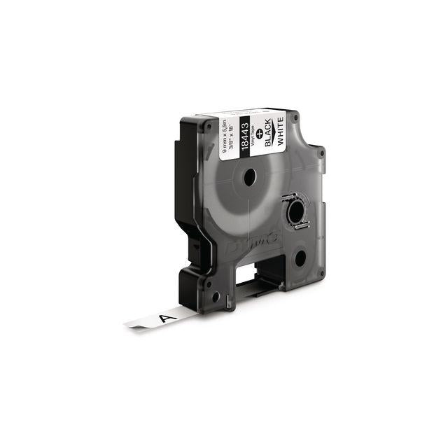 Tape Rhino vinyl 9mm x5,5m black on white