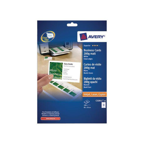 Business card AVERY matt, 200g, 85x54mm
