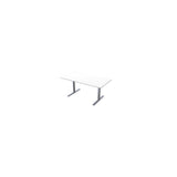 Table El 160x80cm white laminate/grey