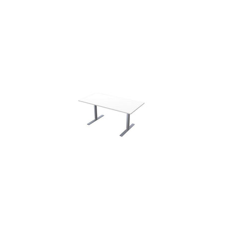 Table El 160x80cm white laminate/grey