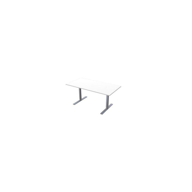 Table El 160x80cm white laminate/grey