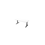 Table El 180x80cm white laminate/black