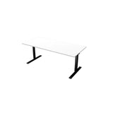 Table El 180x80cm white laminate/black