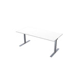 Electric table 180x80cm white laminate/grey