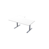 Table El right 160x120cm white laminate/grey