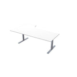 Table El right 200x120cm white laminate/grey