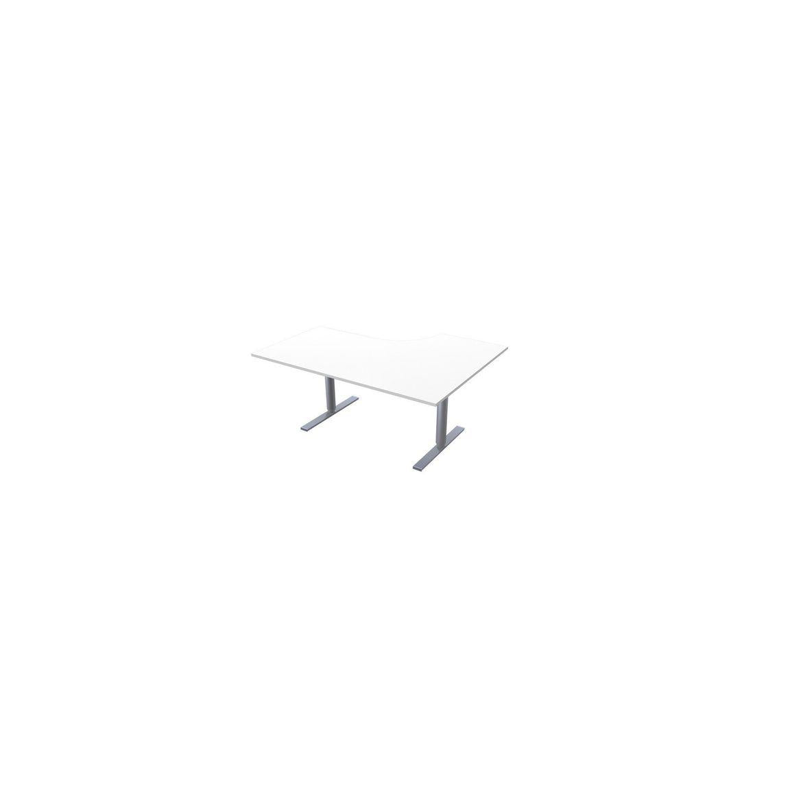 Table El left 160x120cm white lamb/grey