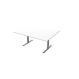 Table El left 160x120cm white lamb/grey