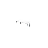 Freestanding table 160x80cm white lamb/black